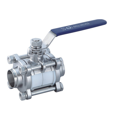 3 PC health turnkey welding ball valve