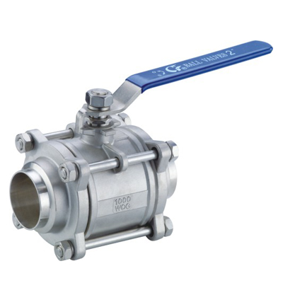 3 PC health welded ball valve