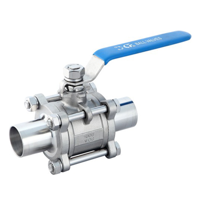 3 PC health automatic welding ball valve