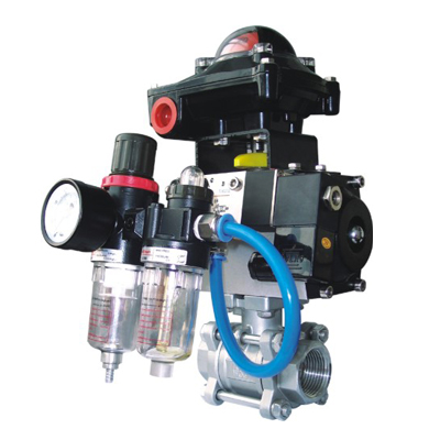 3 PC pneumatic ball valve