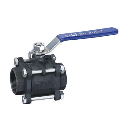 3 PC carbon steel internal thread ball valve