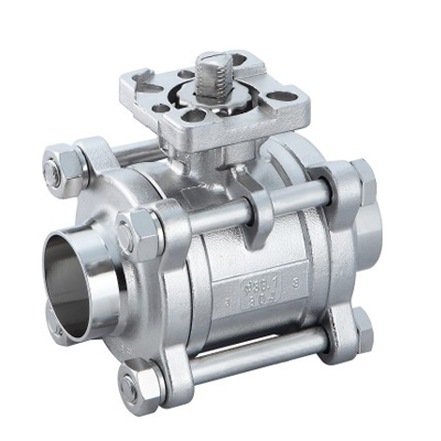 3 PC high platform welded ball valve